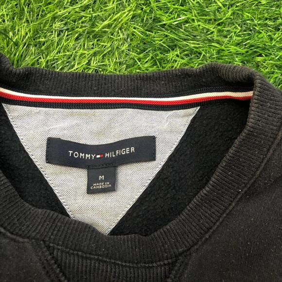 Vintage Tommy Hilfiger Navy Blue Embroidered Sweatshirt - Picture 3 of 4
